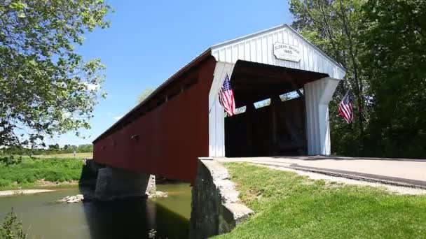 Allens Mill Covered Bridge Ohio Amerikai Egyesült Államok — Stock videók