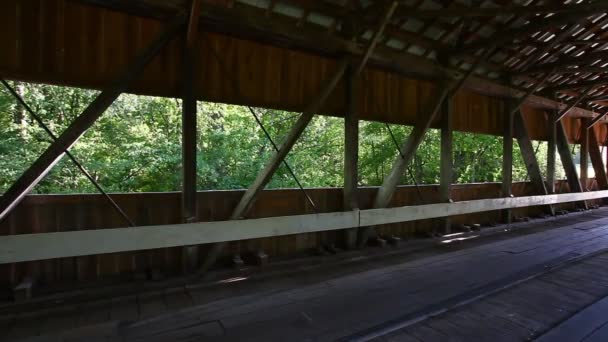 Veduta Del Brubacker Covered Bridge Ohio Stati Uniti — Video Stock