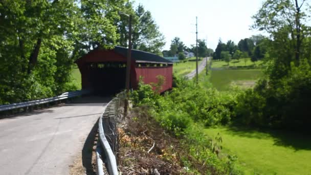 Buckskin Covered Bridge Ohio United States — Stock Video