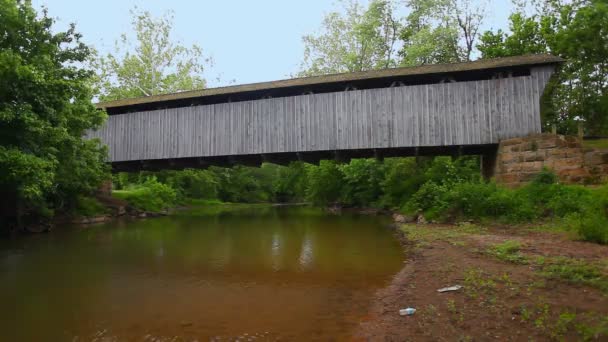 Dietz Covered Bridge Ohio Estados Unidos — Vídeo de stock