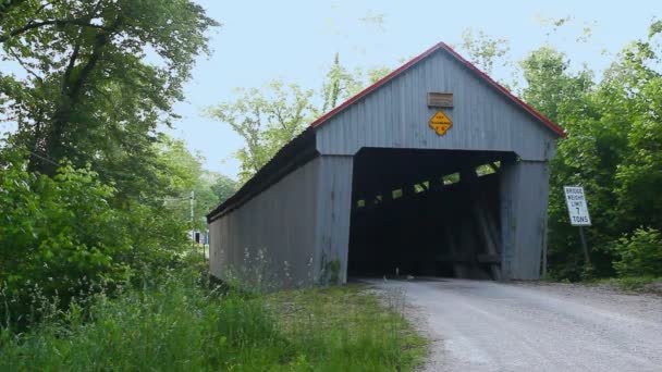 Eakin Mill Covered Bridge Ohio Stati Uniti — Video Stock