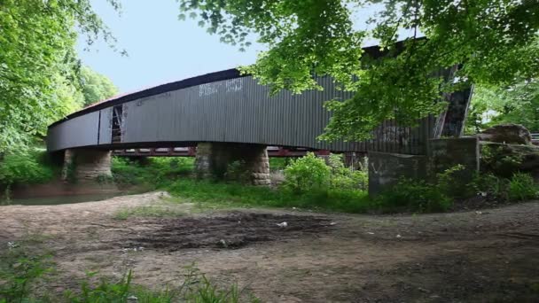 Geer Mill Covered Bridge Ohio Stati Uniti — Video Stock