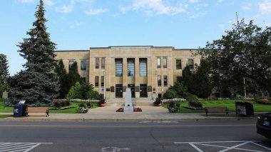 St. Catharines, Kanada 'daki belediye binasının manzarası