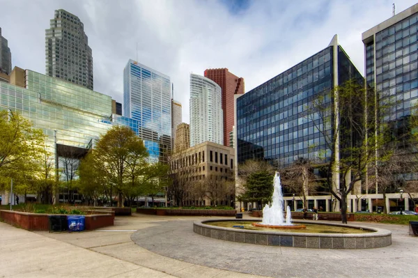 Fountain Foreground Toronto Skyline Stock Picture