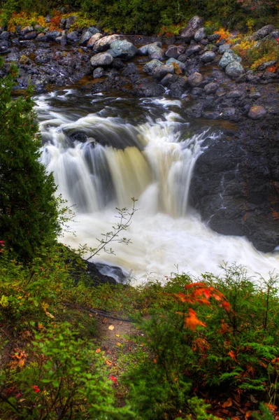 Vertical Batchawana Falls Ontario Canadá — Fotografia de Stock