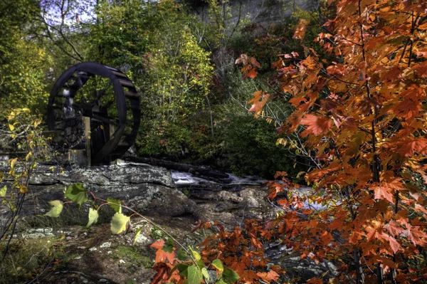 Vue Roue Hydraulique Aux Chutes Bracebridge Ontario Canada — Photo