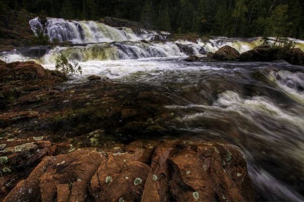 Widok Kolorowe Wodospady Aubrey Ontario Kanada — Zdjęcie stockowe