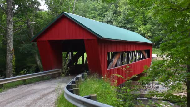 Helmick Mill Covered Bridge Ohio United States — Video Stock