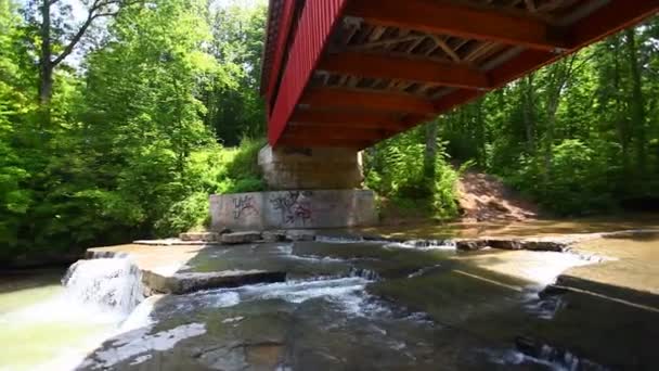 Vue Sous Helmick Mill Covered Bridge Ohio États Unis — Video