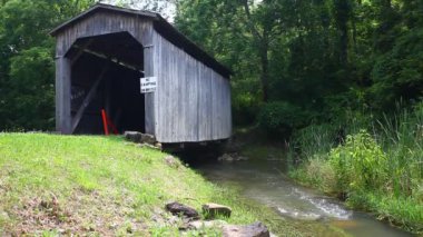 ABD Ohio 'daki Milton Boyalı Köprüsü manzarası