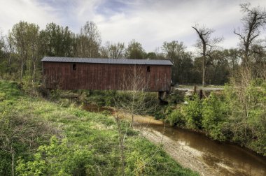 ABD 'nin Indiana kentindeki Wallace Köprüsü Manzarası