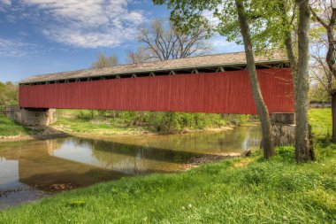 ABD 'nin Indiana kentindeki Cumberland Kapalı Köprüsü
