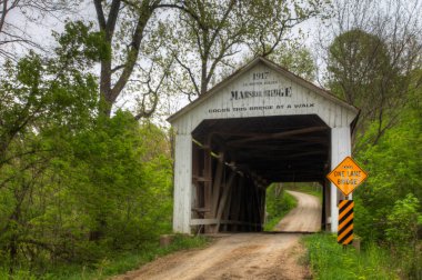 The Marshall Covered Bridge in Indiana, United States