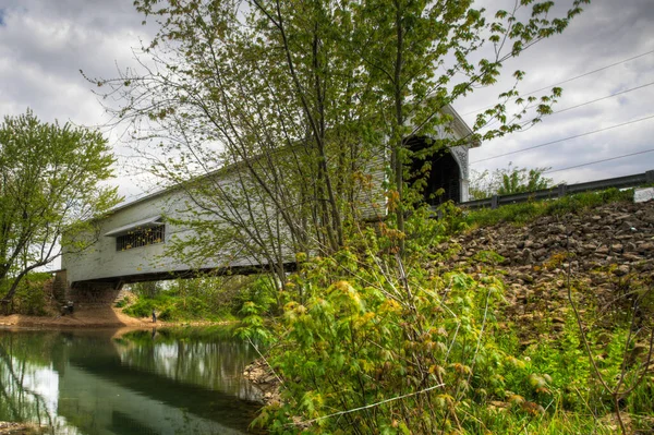 Ein Blick Auf Die Smith Covered Bridge Indiana Usa — Stockfoto