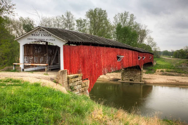 West Union Covered Bridge Indiana Verenigde Staten — Stockfoto