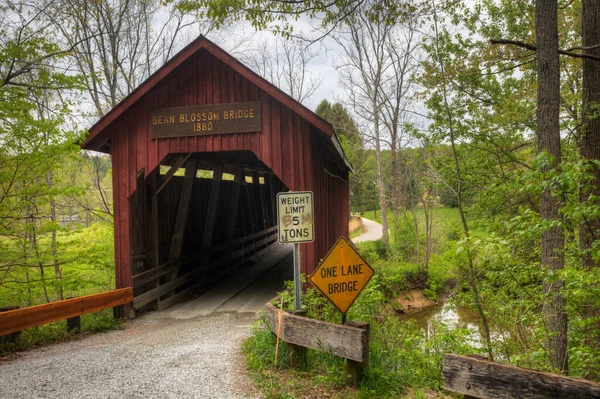 Bean Blossom Covered Bridge Indiana Verenigde Staten — Stockfoto