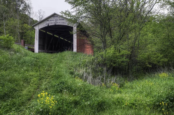 Big Rocky Fork Covered Bridge Indiana États Unis — Photo