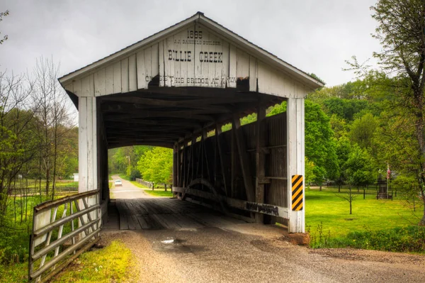 Billie Creek Covered Bridge Indiana Egyesült Államok — Stock Fotó