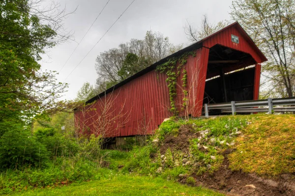 View Edna Collins Covered Bridge Indiana United States — Stock Photo, Image