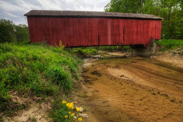 View Harry Evans Covered Bridge Indiana Verenigde Staten — Stockfoto