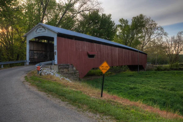 New Port Covered Bridge Indiana United States — Stock Photo, Image