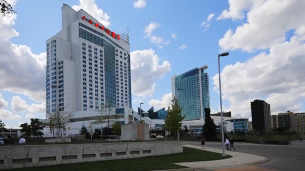 Windsor Ontario Canadá Noviembre 2020 Caesar Hotel Casino Windsor Ontario — Vídeos de Stock