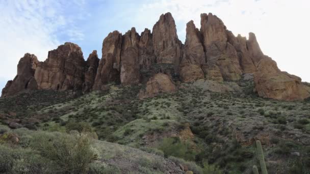 Scene Superstition Mountains Arizona Verenigde Staten — Stockvideo