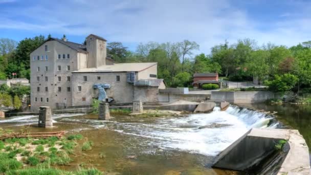 Ontario Kanada Września 2017 Motion Controlled View Elora Mill Ontario — Wideo stockowe