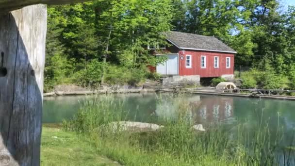 Ontario Kanada September 2017 Bewegungskontrollierte Ansicht Der Morningstar Mühle Ontario — Stockvideo