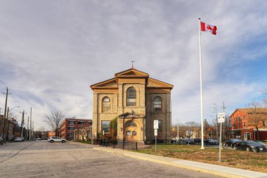 Dundas, Ontario, Kanada - 5 Kasım 2020: Dundas, Ontario, Kanada Belediye Binası
