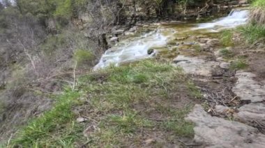 Ontario, Kanada 'daki Borers Falls' un Hareket Kontrollü Sahnesi