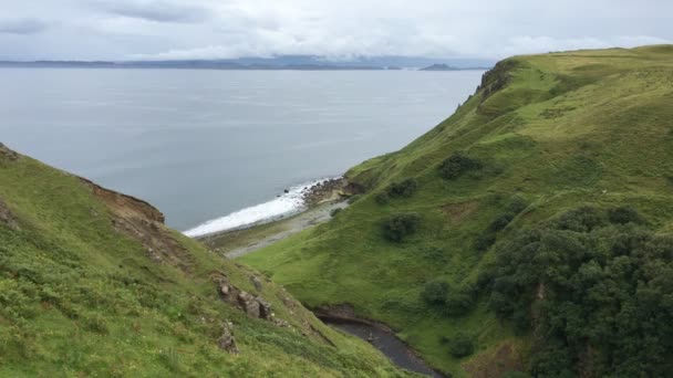 Clifftop Från Isle Skye Skottland — Stockvideo