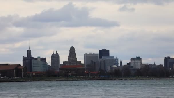 Ultrahd Timelapse Buffalo Skyline Niagara Rive — Stock Video