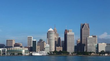 Detroit siluetinin 4K UltraHD Zaman Çizelgesi