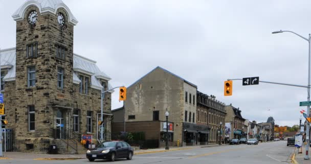 Вид Центр Города Фалусе Онтарио Канада 4Kus Онтарио Канада Сентября — стоковое видео
