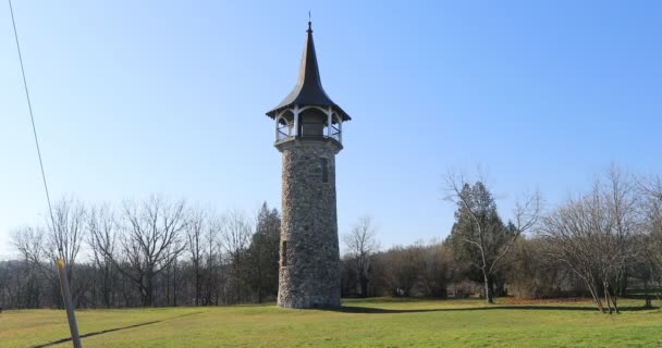 Kitchener Ontario Canada November 2020 Waterloo Pioneer Memorial Tower Ontario – Stock-video