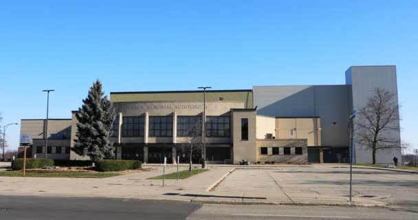 Kitchener Ontario Kanada November 2020 Kök Memorial Auditorium Ontario Kanada — Stockvideo