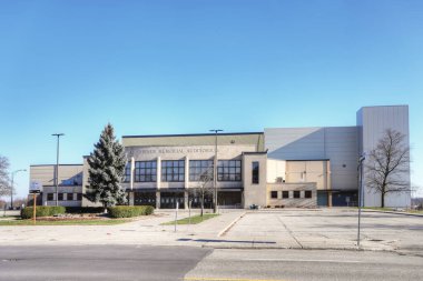 Kitchener, Ontario, Canada- November 6, 2020: The Kitchener Memorial Auditorium in Ontario, Canada clipart