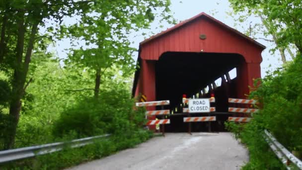 Perintown Covered Bridge Ohio Stati Uniti — Video Stock