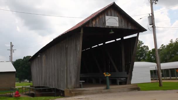 Rosseau Covered Bridge Ohio Estados Unidos — Vídeos de Stock