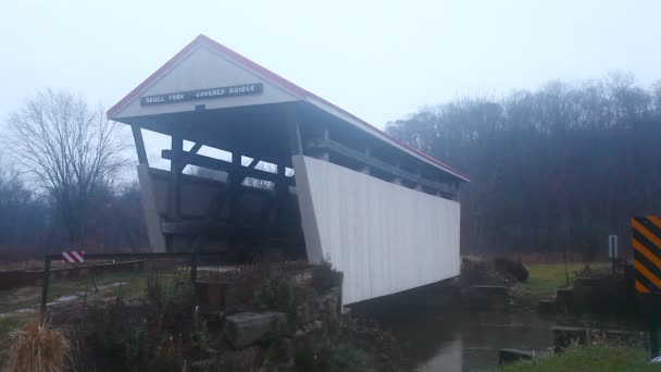 Skull Fork Covered Bridge Ohio Stany Zjednoczone Ameryki — Wideo stockowe