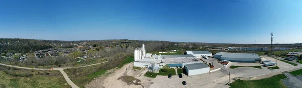 Letecké Panorama Paříže Ontario Kanady Továrny Města — Stock fotografie