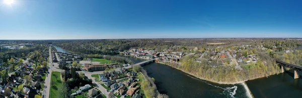 Letecké Panorama Paříže Ontario Kanada Podél Řeky — Stock fotografie