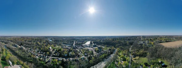 Panorama Aéreo Paris Ontário Canadá Centro Cidade Manhã — Fotografia de Stock