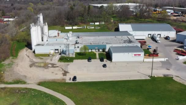 París Ontario Canadá Mayo 2021 Vista Aérea Una Gran Fábrica — Vídeos de Stock