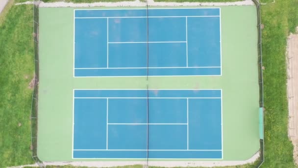 Aerial View Tennis Courts — Stock Video