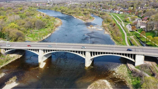 Lorne Híd Antennája Brantfordba Ontarióba Kanadába — Stock Fotó