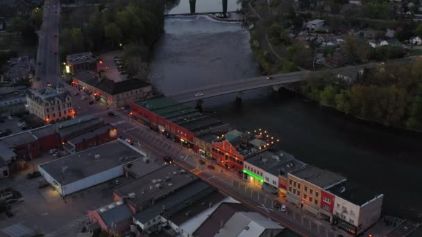 Aerial View Paris Canada Night — Stock Video