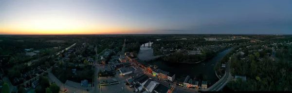 Aerial Panorama Scene Paris Canada Night — Stock Photo, Image