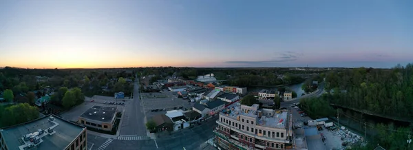 Авіаційний Вид Париж Канада Вночі — стокове фото